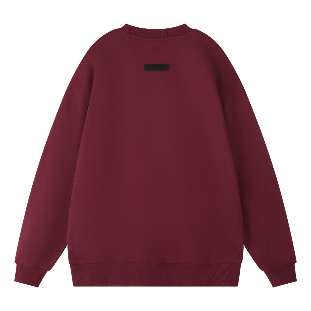 ORI FREDERIQO Women's Printed Slit Sweatshirt - Red Long Sleeve Pullover for Casual Wear & Street Style Fashion
