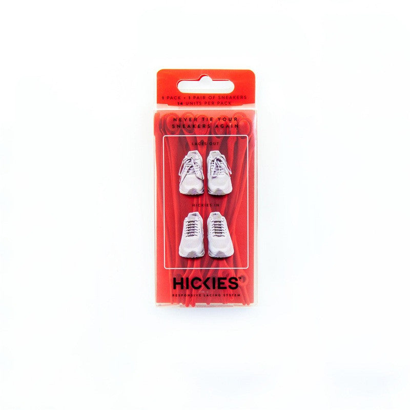HICKIES No-Tie Elastic Shoelaces - Solid Colors for Sneakers & Casual Shoes | Comfortable, Durable & Stylish for Running, Walking & Everyday Wear
