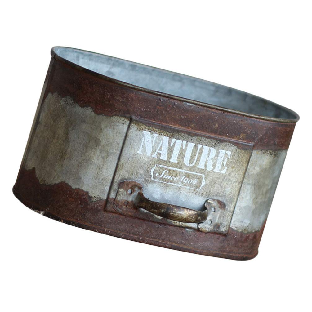 Vintage Rustic Iron Planter Box - Retro Metal Flower Pot Holder for Home Garden, Balcony & Wedding Decor | Perfect for Indoor Plants, Succulents & Outdoor Decorations