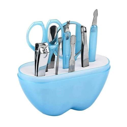 8 in 1 Stainless Steel Manicure Pedicure Set - Compact Apple Shape Nail Care Kit with Nail Clippers, Cleaner Tools & Travel Case | Perfect for Home Salon, Travel & Professional Nail Art (1 Piece)