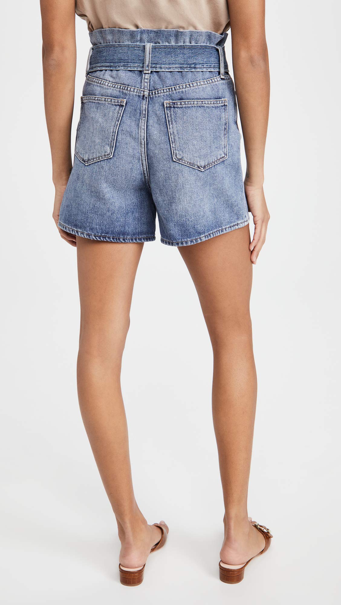 Joe's Jeans Women's The Brinkley Denim Shorts - Distressed Blue Washed High Waist Shorts for Women, Size 32 | Perfect for Summer Outfits, Beach Vacations & Casual Street Style