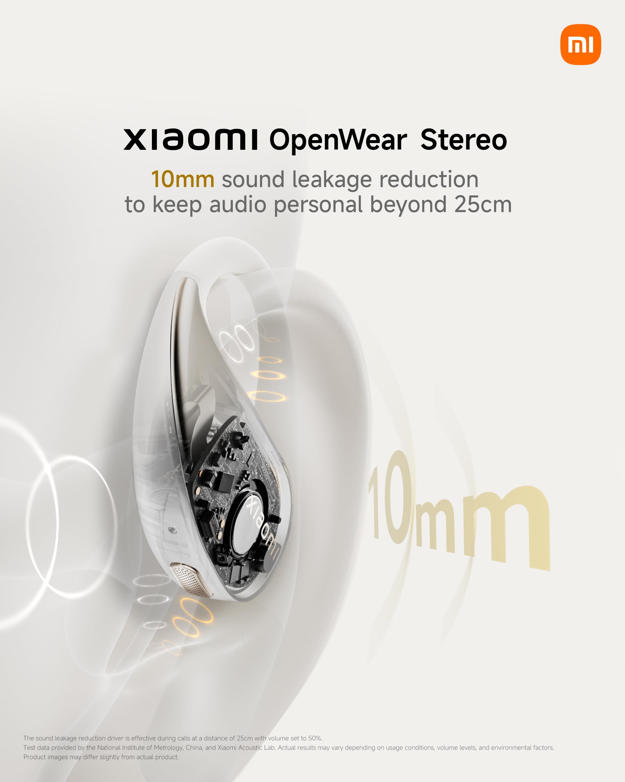 Xiaomi OpenWear Stereo Hi-Res LHDC Wireless Earbuds with 17x12mm Dynamic Driver, 38.5H Battery Life, AI Noise Cancelling Dual Mic - Sandstone Beige | Perfect for Gym, Commuting & Travel