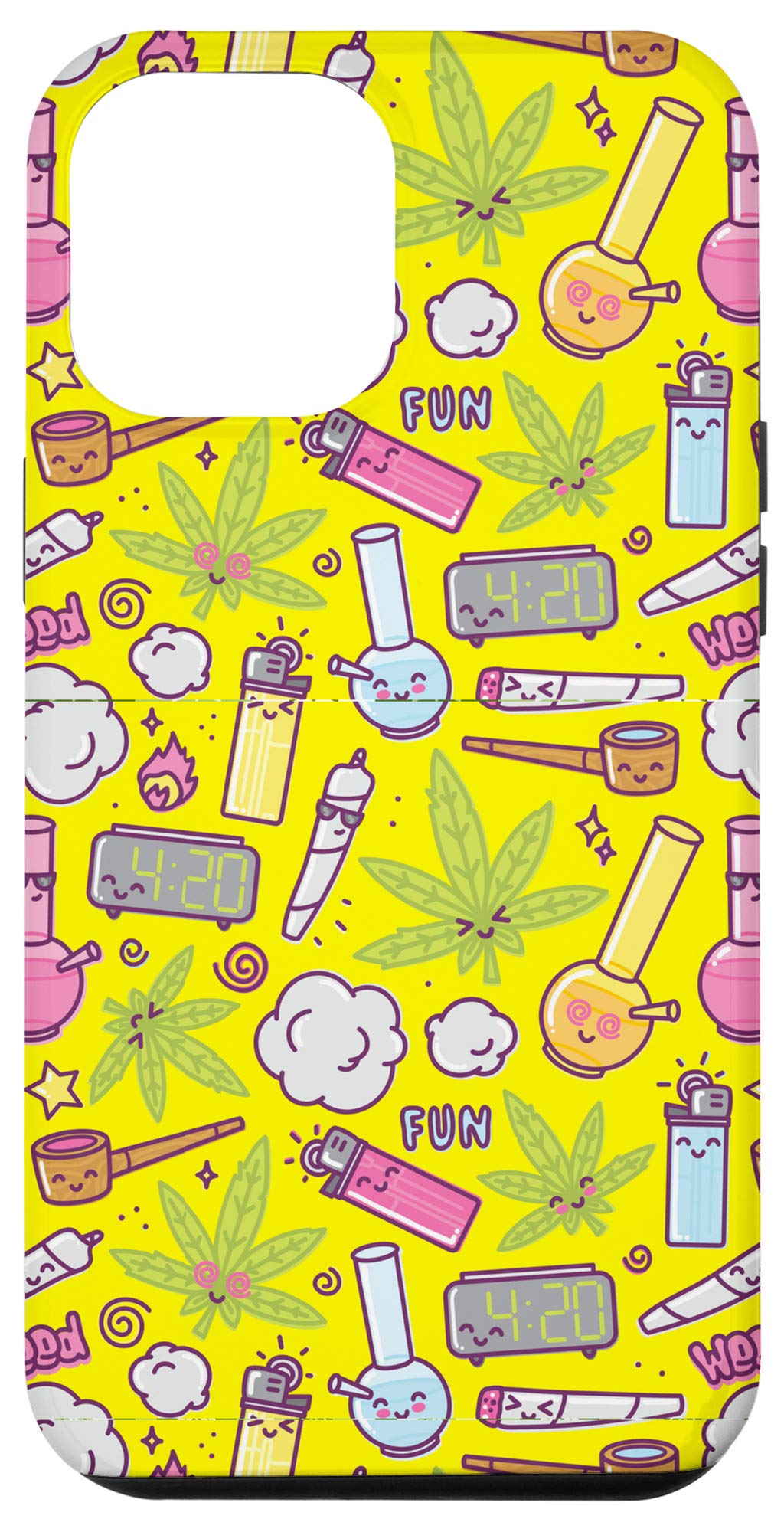 Cute Kawaii iPhone 12 Pro Max Case with Weed Pot Bong Design - Perfect for Stoner Lifestyle & 420 Enthusiasts