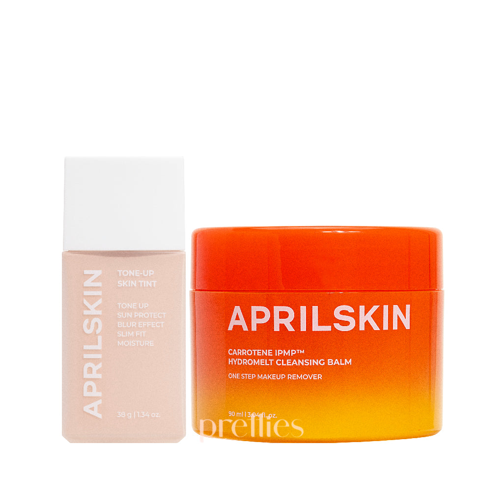Aprilskin Tone Up SPF & Cleansing Balm Duo Set - Korean Skincare for Brightening & Sun Protection | Perfect for Daily Routine & Travel Skincare Essentials