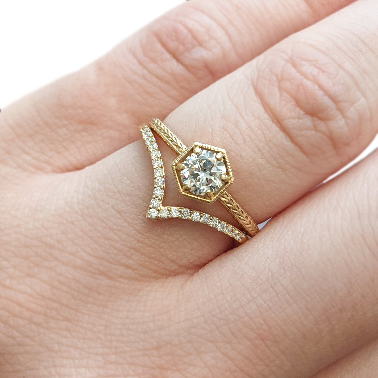 Elegant Pointed Pave Contour Ring - Sparkling Cubic Zirconia Wedding Band for Women, Perfect for Engagement, Anniversary & Special Occasions
