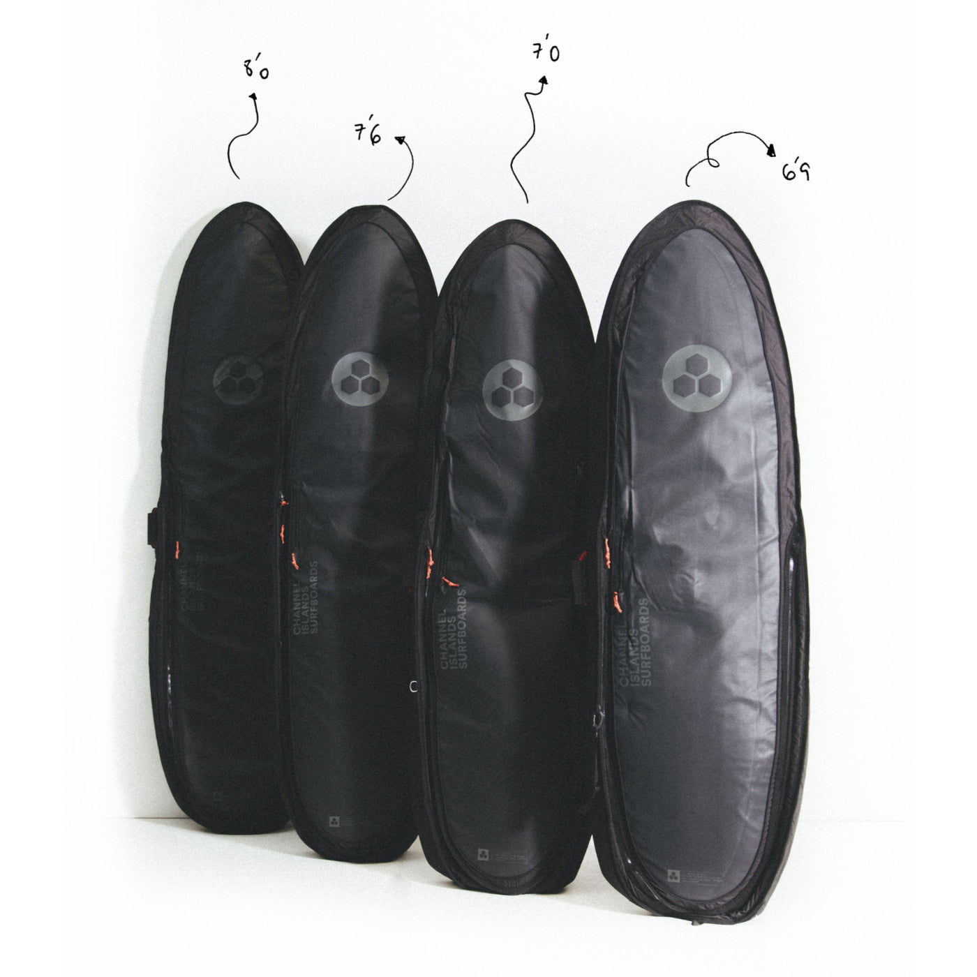 Channel Islands Surfboard Travel Bag - Hybrid Single/Double Board Cover for Surfing & Travel - Durable Black Waterproof Protection - Perfect for Airline Flights & Beach Trips
