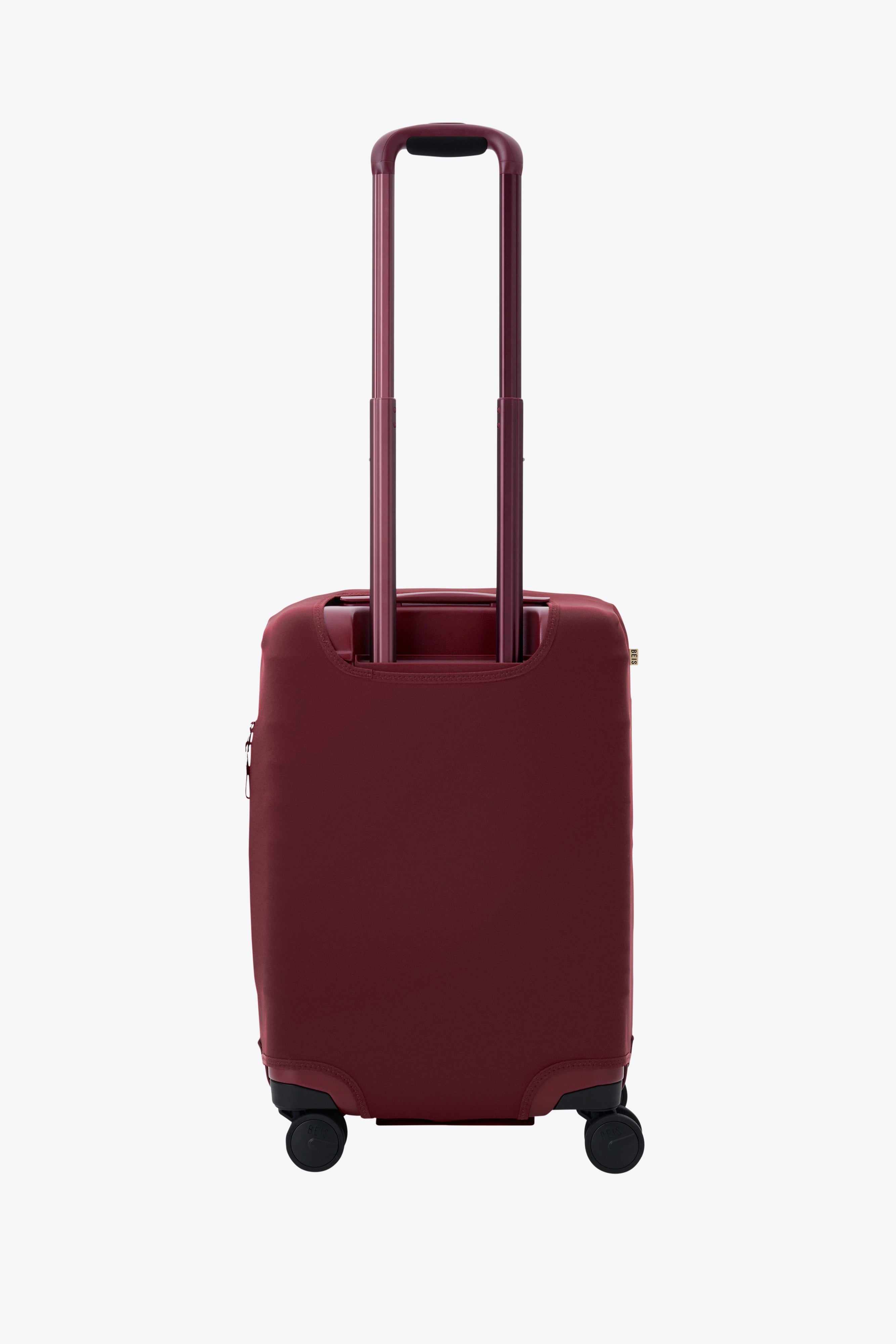 Premium Burgundy Carry On Luggage Cover - Waterproof & Scratch-Resistant Travel Suitcase Protector for Airplane, Business Trips & Vacation Travel Accessories
