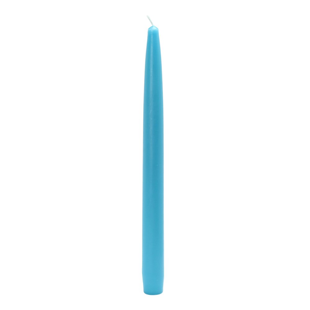 144-Piece 10-Inch Turquoise Taper Candles - Premium Long-Lasting Dripless Wax Candles for Weddings, Parties, and Home Decor (CEZ-032_12)