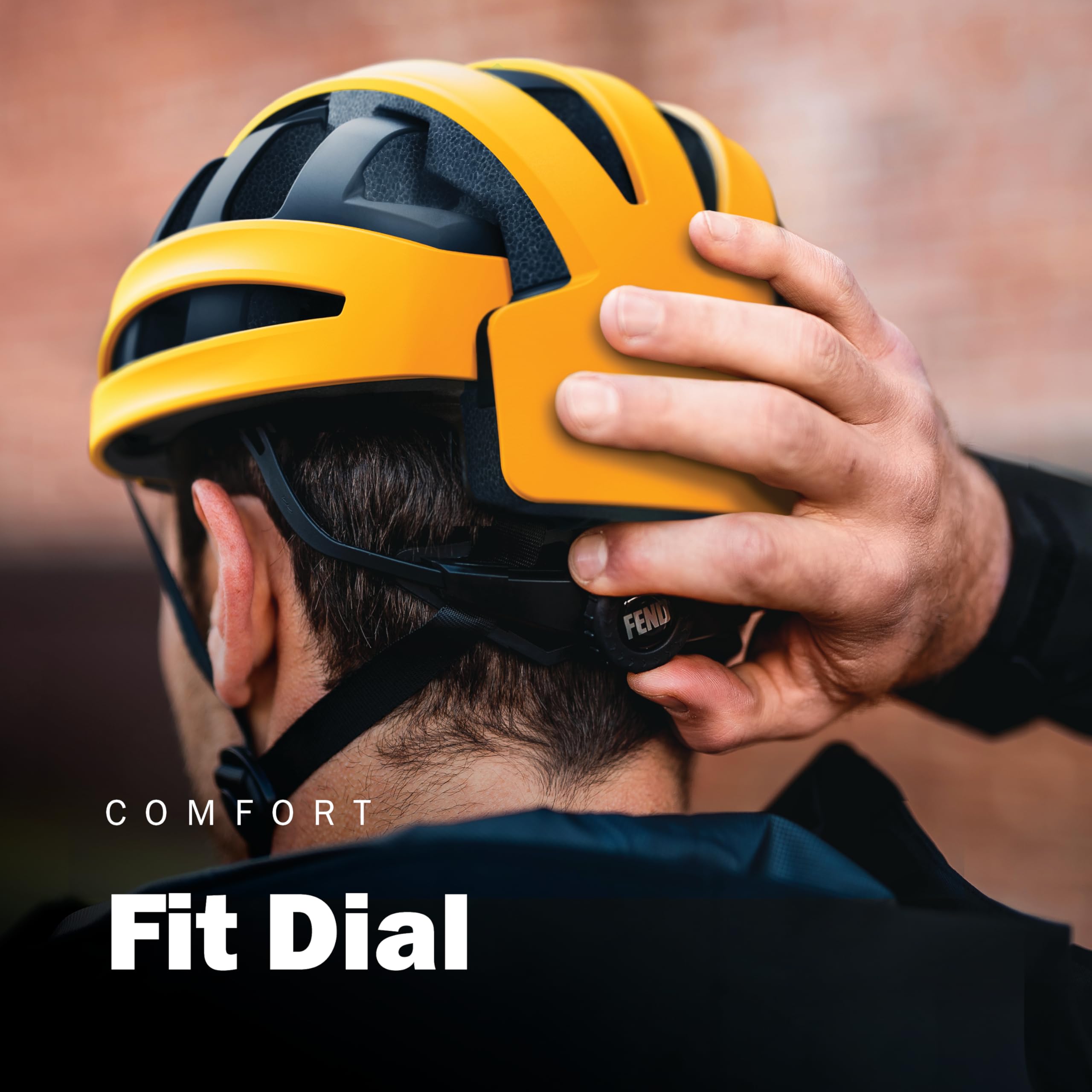 FEND One Foldable Bike Helmet for Adults - Lightweight Collapsible Cycling Helmet (50% Compact Size) - CPSC Safety Certified for Road Bikes, Scooters & Commuting - Perfect for Urban Cycling, Bike Sharing & Travel