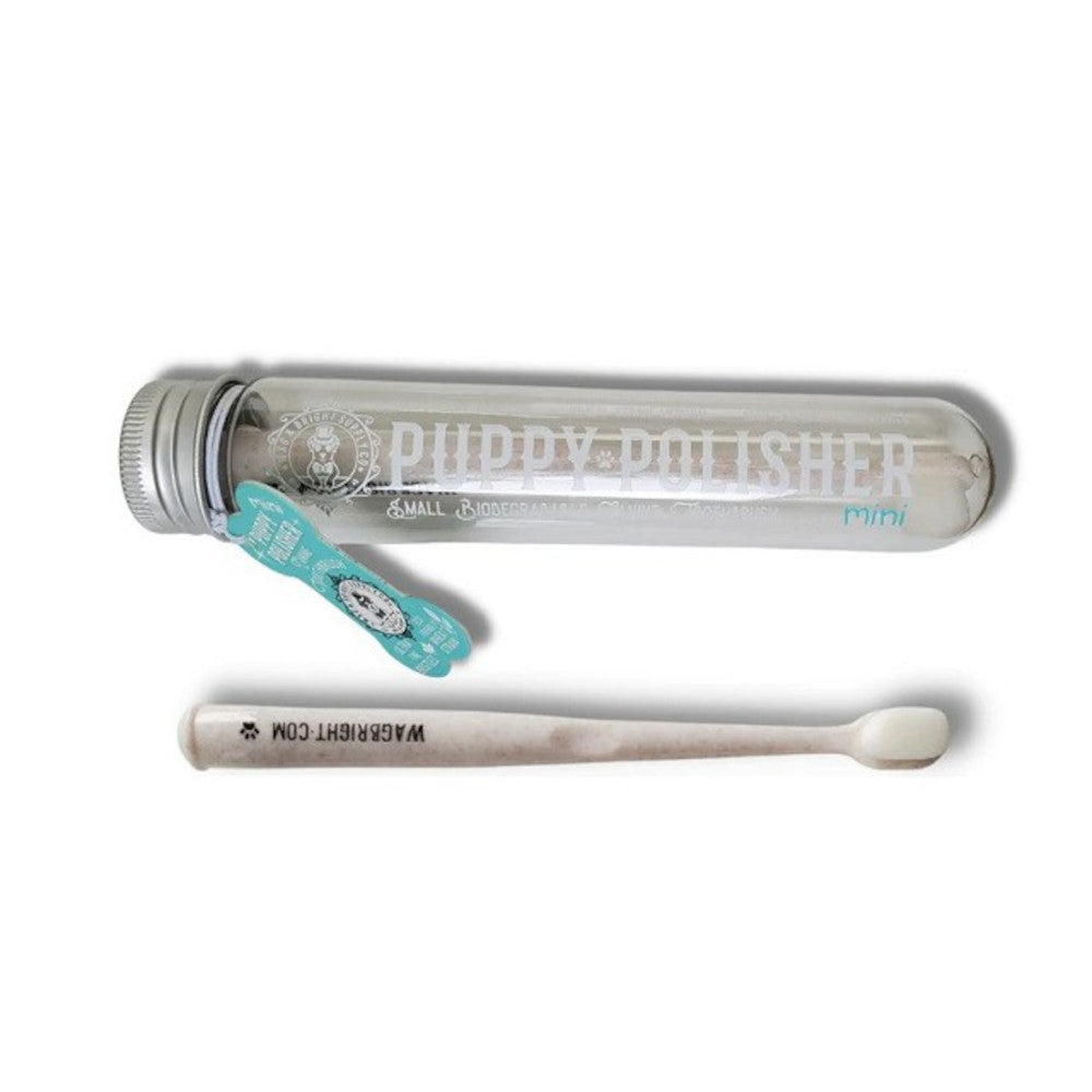 Biodegradable Toothbrush for Small Dogs - Puppy Polisher Eco-Friendly Dental Care | Perfect for Puppy Teeth Cleaning & Oral Hygiene at Home
