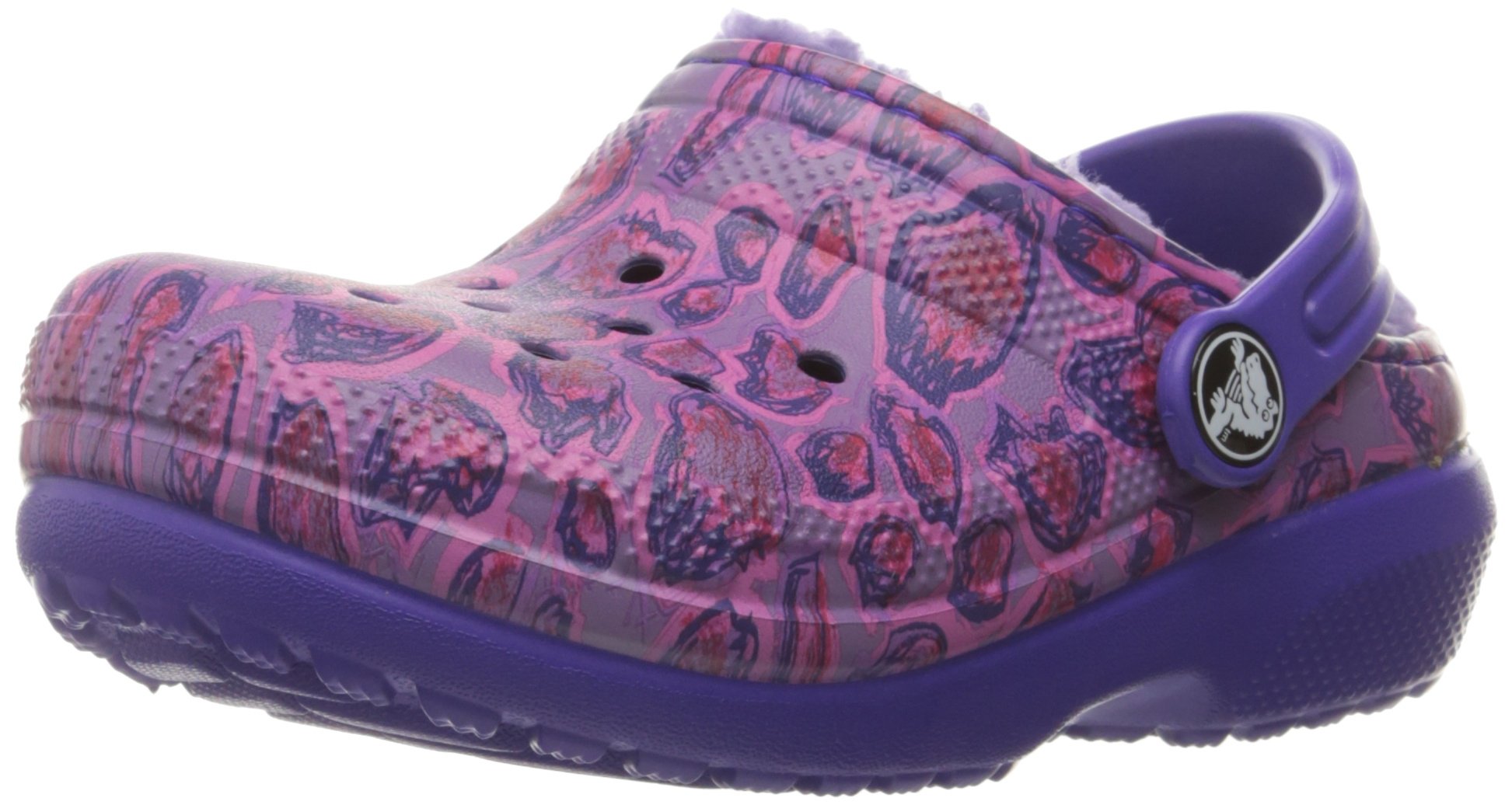 Crocs Classic Lined Graphic Clog for Toddler & Little Kids - Leopard Print - Size 7 M US - Warm & Comfortable Winter Shoes for Indoor & Outdoor Play
