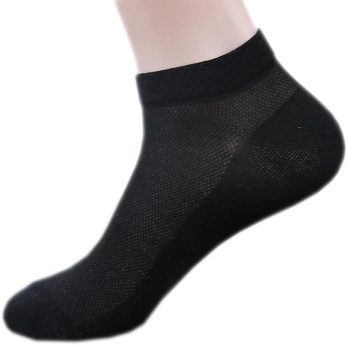 October Elf Men's Crew Ankle Thin Cotton Dress Socks - Breathable Short Athletic Socks for Work, Business & Casual Wear
