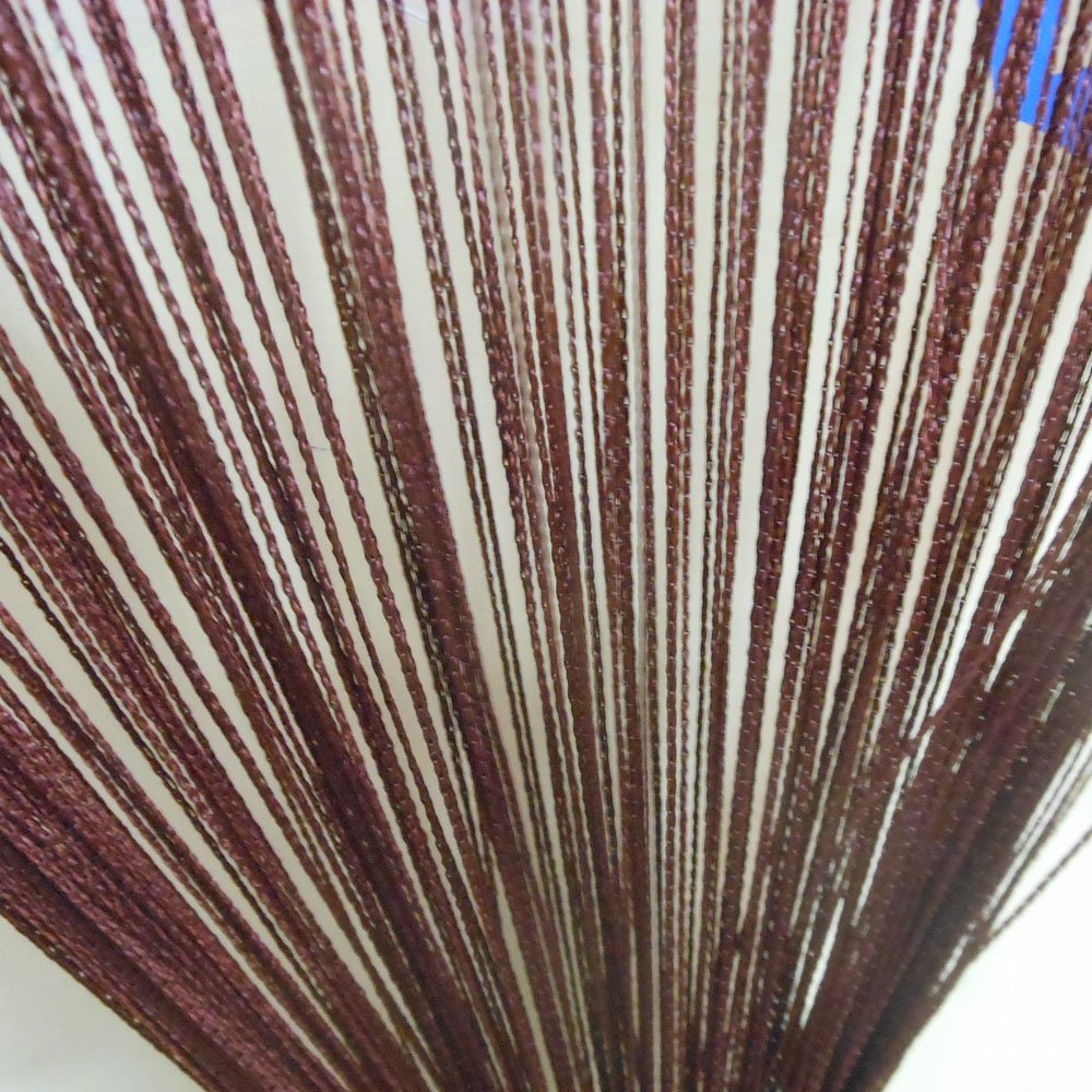 100cm x 200cm Decorative String Fringe Door Curtain - Boho Room Divider & Window Screen Panel in Brown | Perfect for Bedroom, Living Room, and Doorway Decor