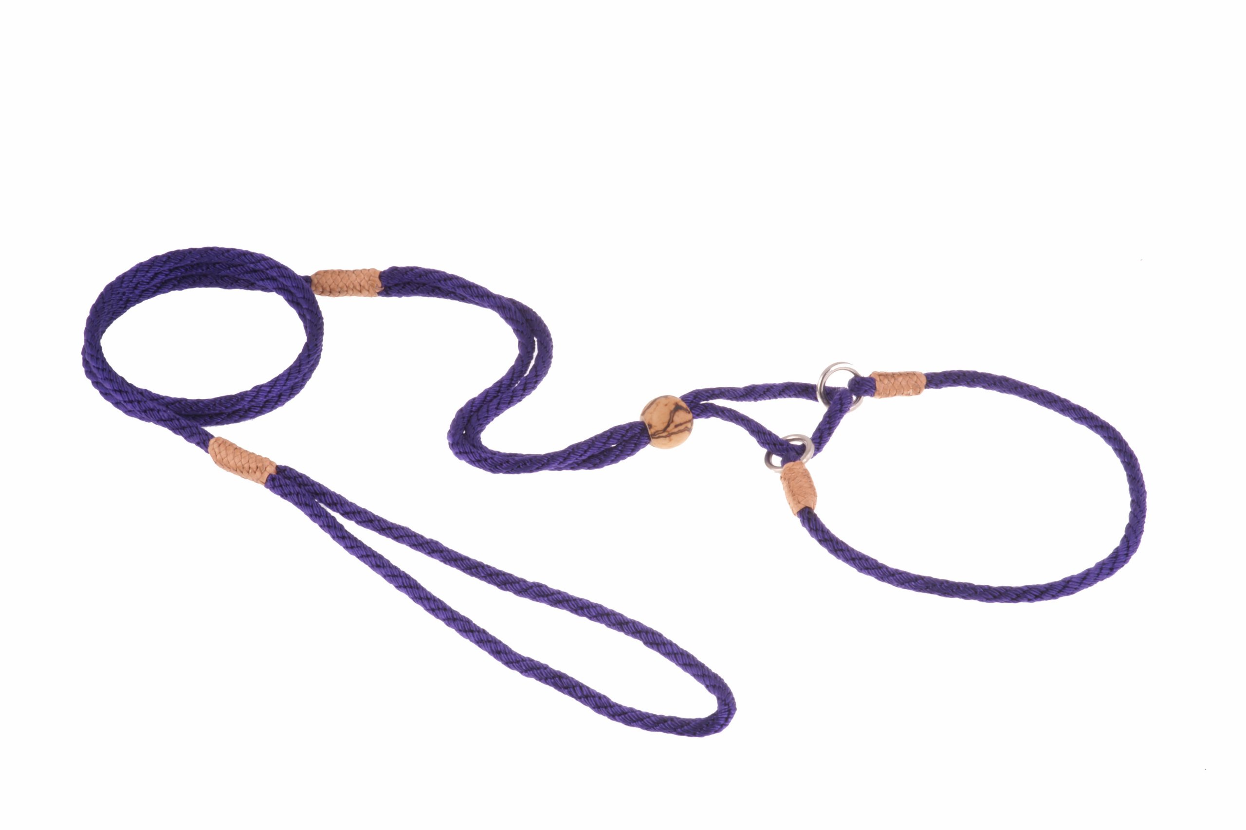 Premium Martingale Dog Leash with Matching Collar Set - Soft Nylon Adjustable Training Leash for Small & Medium Dogs - Includes Tagua Bead Stopper - Ideal for Walking, Obedience Training & Outdoor Adventures