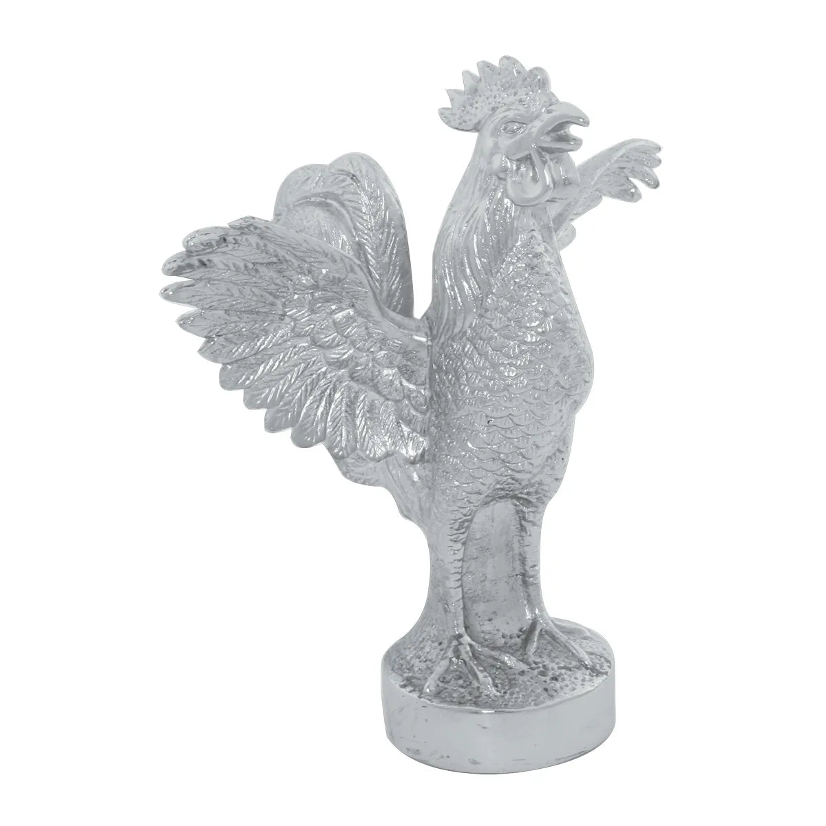Vintage Chrome Rooster Car Hood Ornament - Classic Decorative Auto Accessory for Cars, Trucks & Motorcycles | Perfect for Car Enthusiasts & Collectors