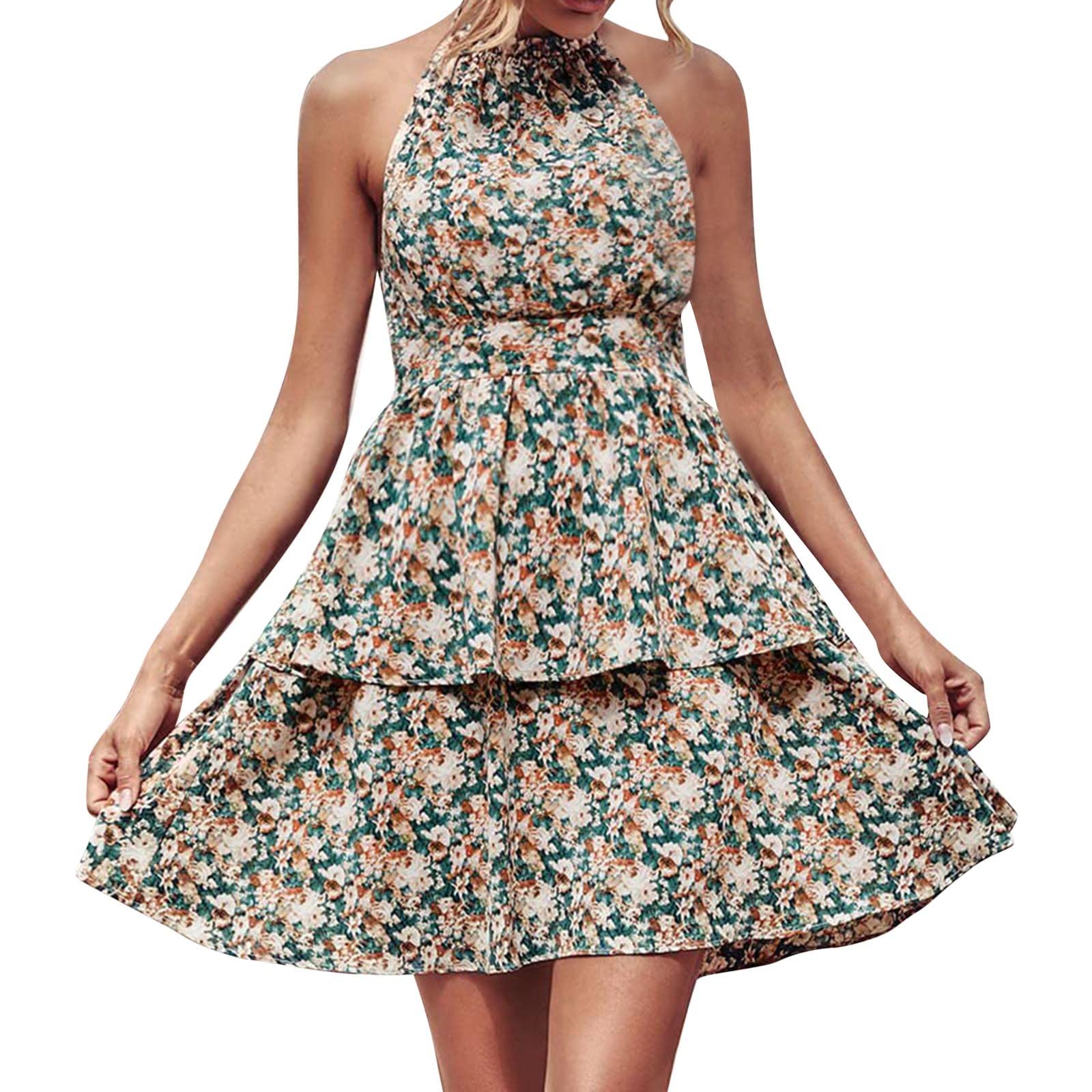 Women's Floral Chiffon Print Raglan Sleeve Swing Dress - Casual Summer Beach Vacation Dress for Outdoor Parties, Date Nights & Tropical Getaways