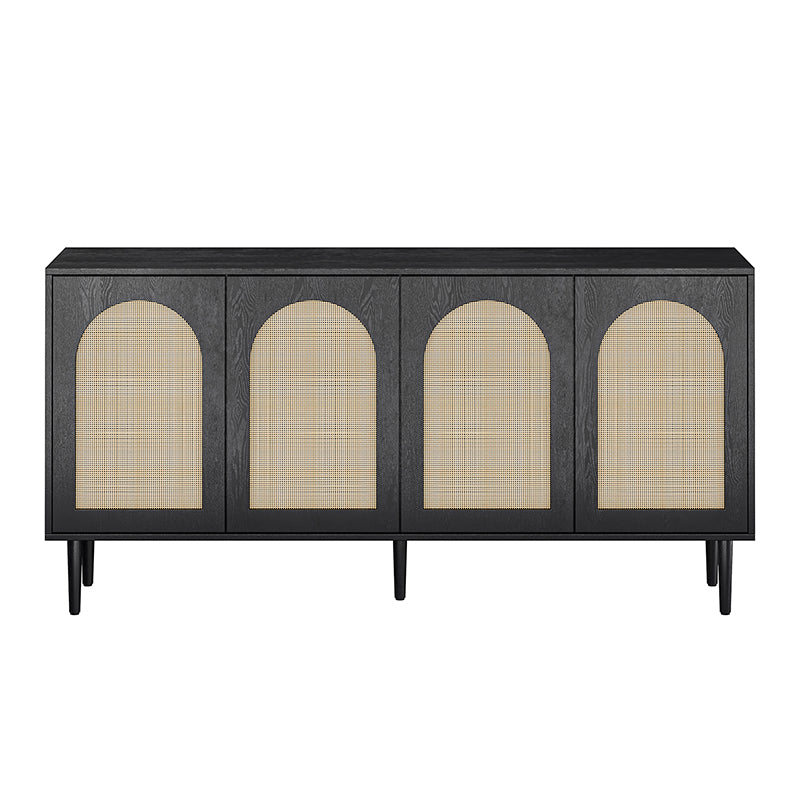 Norbert 63-Inch Wide Sideboard with Storage - Modern Buffet Cabinet for Dining Room, Living Room & Entryway - Solid Wood Console Table with 4 Drawers & 2 Doors (Espresso Finish)