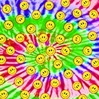 Tie Dye Smiley Face