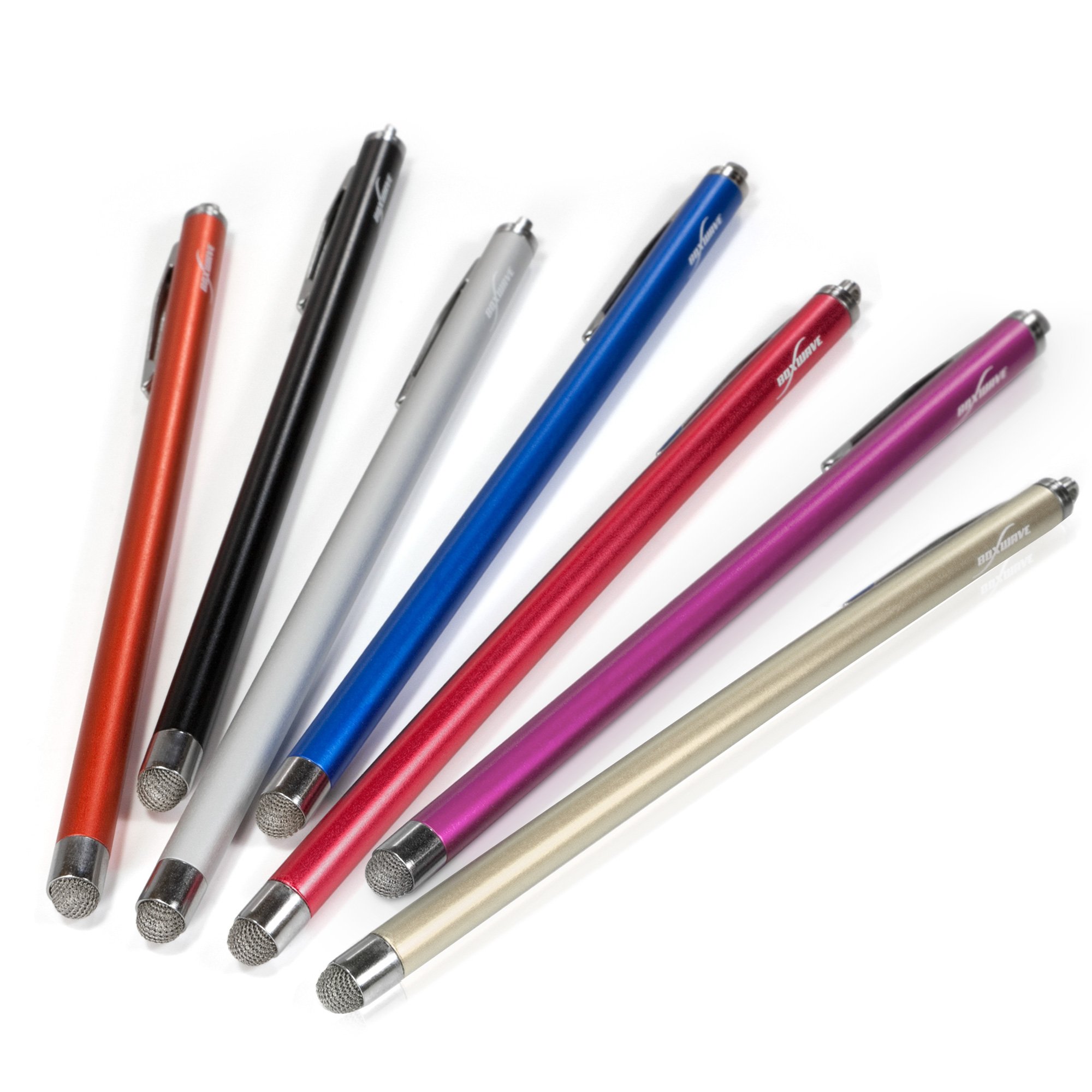 BoxWave EverTouch Slimline Capacitive Stylus Pen for Kindle Fire 1st Generation (2011) - Ultra Slim FiberMesh Tip Stylus with Metallic Silver Finish - Perfect for Reading, Note-Taking & Drawing on Your Tablet