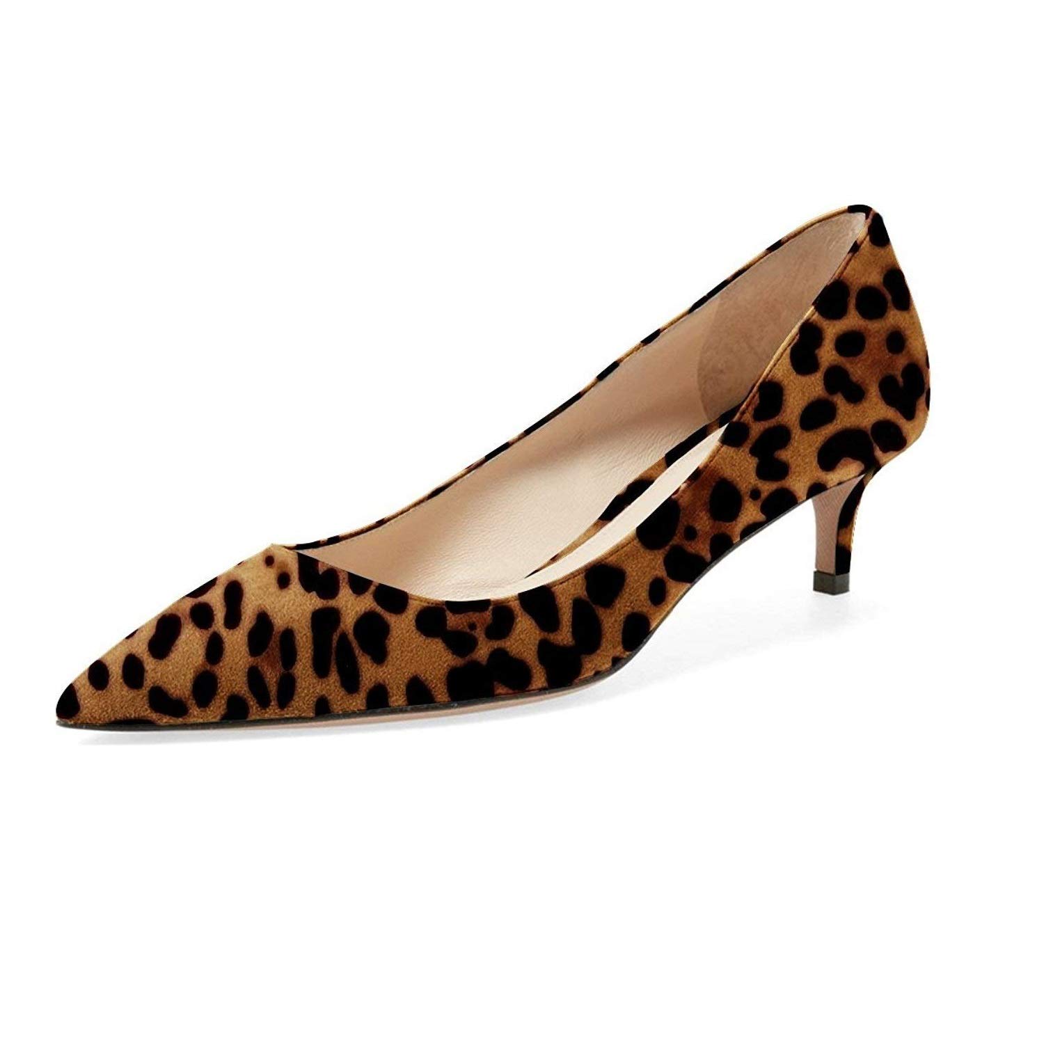 Tanaoen Women's Low Heel Pumps - Pointed Toe Kitten Heels Slip-On Office Shoes for Professional Women | Perfect for Work, Business Meetings & Formal Occasions