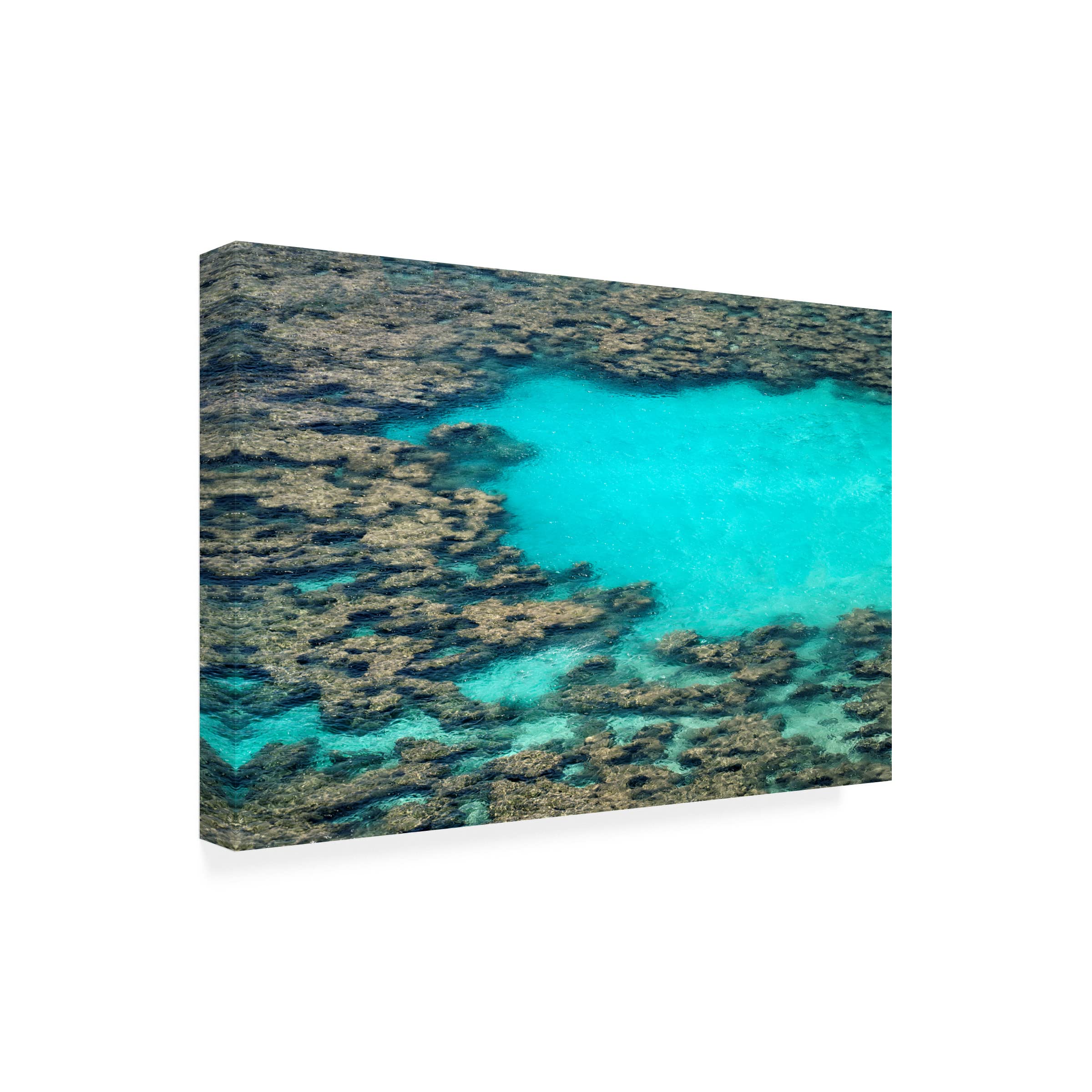 Dennis Frates 'Hanauma Bay' Canvas Wall Art Print - Tropical Beach Landscape Painting for Living Room, Bedroom & Office Decor