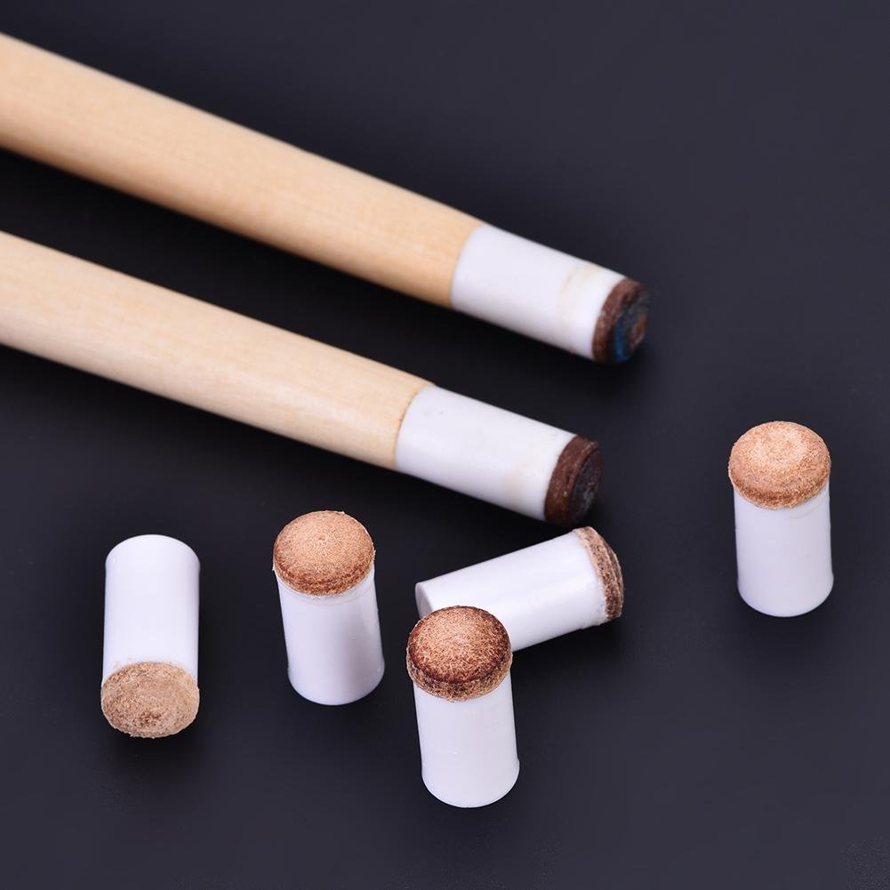 Wbestexercises 10pcs Universal Pool Cue Tips Replacement - 11mm Billiards Snooker Cue Pole Tackle Accessories for Professional & Home Game Room Use