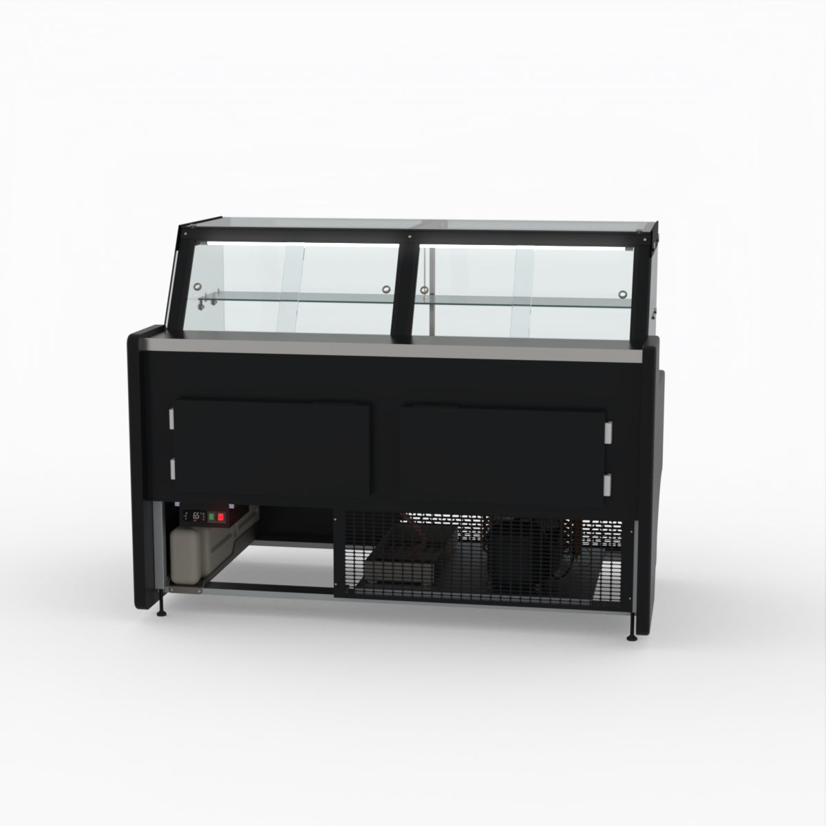 1.5 Meter Deli Showcase Glass Display Case - Commercial Refrigerated Food Display for Bakery, Deli, and Supermarket Use