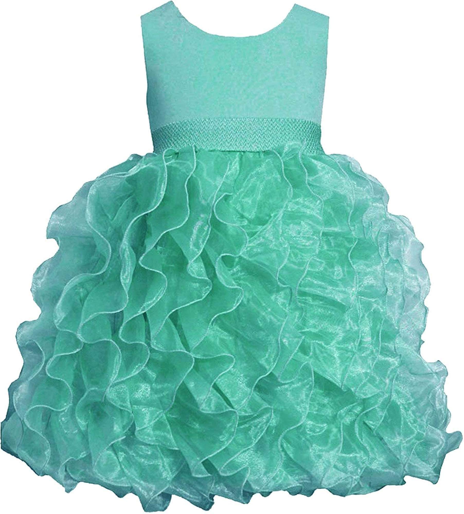 Bonnie Jean Girls' Purple Organza Party Dress with Cascading Ruffles - Perfect for Birthday Parties, Weddings, and Special Occasions