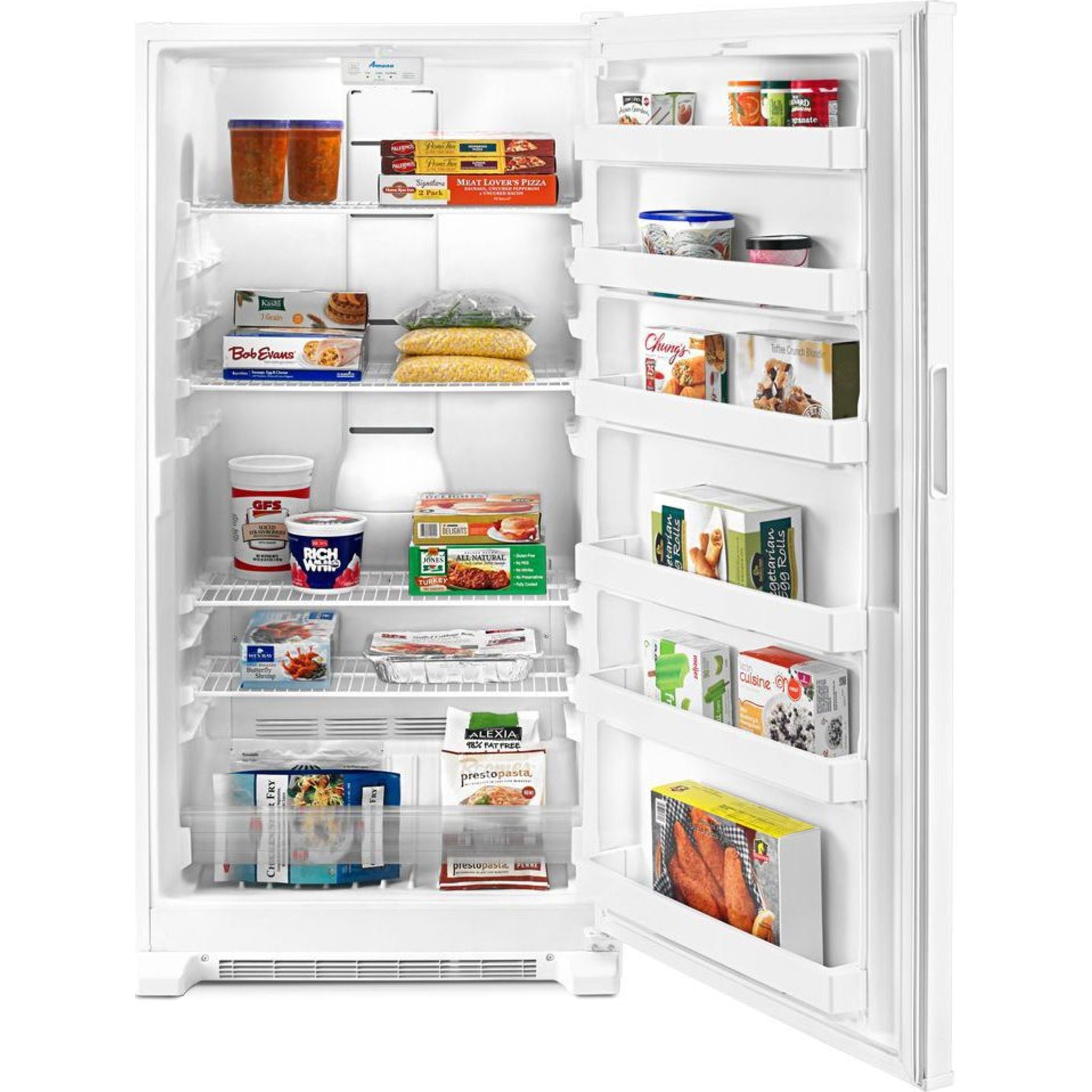 Amana AZF33X20DW 33 Inch Upright Freezer in White - Energy Efficient Deep Freezer for Home, Garage, or Restaurant Use