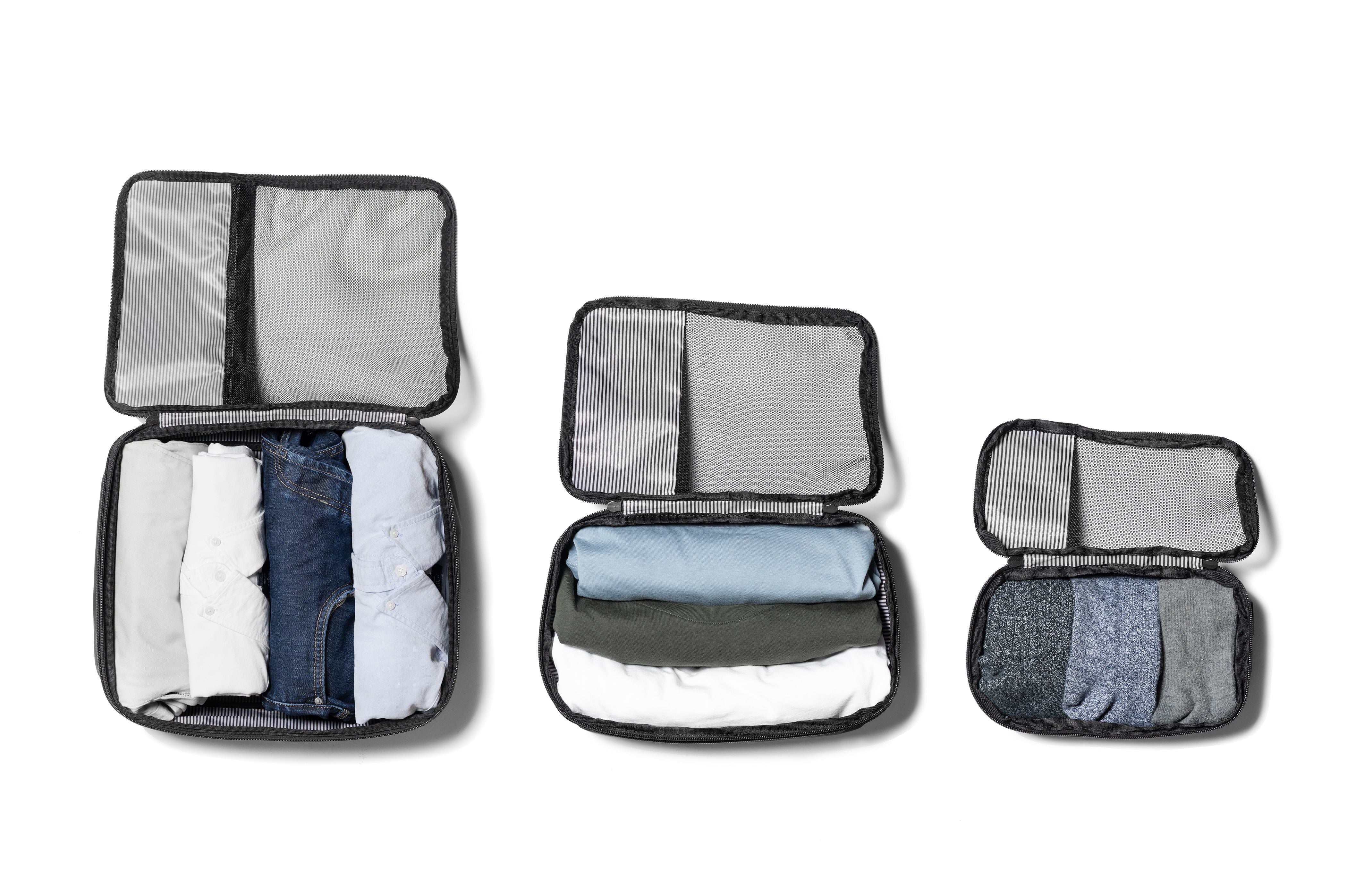 PKG UNION Compression Packing Cubes 3-Piece Set - Space Saving Travel Organizers for Suitcases & Backpacks | Perfect for Business Trips, Vacations & Weekend Getaways