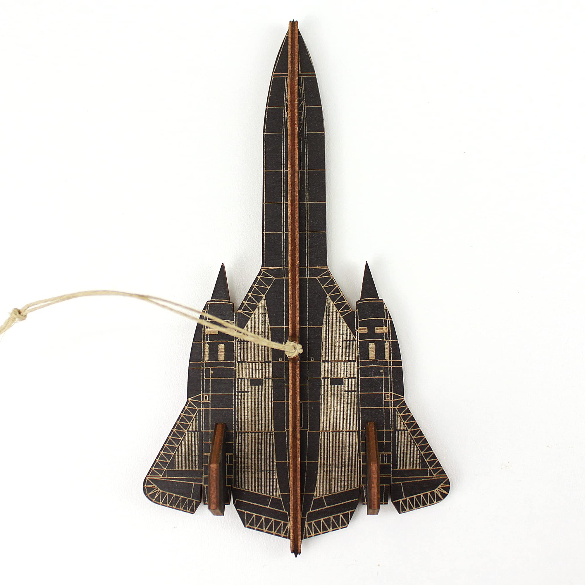 SR-71 Blackbird Airplane Christmas Ornament - Collectible Metal Aircraft Decor for Holiday Tree, Military Aviation Gift for Enthusiasts - Perfect for Xmas Decorations & Aviation Themed Parties