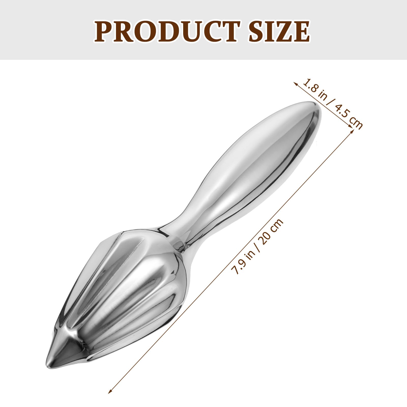 HEMOTON Stainless Steel Lemon Reamer - Manual Citrus Juicer for Lemon, Lime, Grapefruit & Pomegranate - Durable Fruit Squeezer for Fresh Juice at Home, Bars & Restaurants