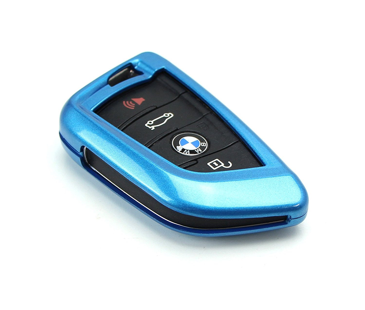 Premium Glossy Blue Smart Key Fob Cover for BMW X1 X4 X5 X6 5 Series 7 Series - Exact Fit Replacement Case with Scratch Protection (Perfect for Daily Use, Gifting & Car Enthusiasts)