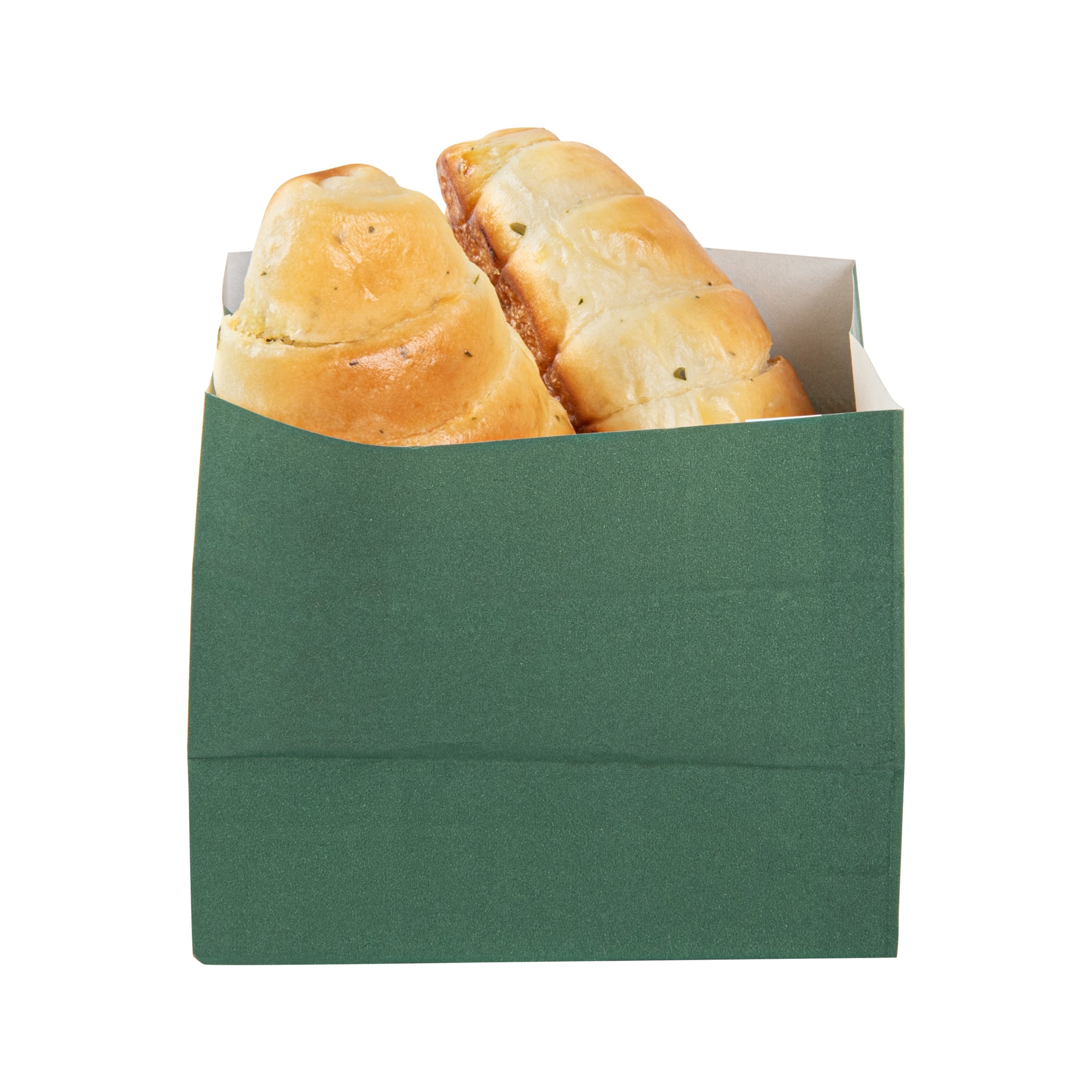 Eco-Friendly Forest Green Paper Snack Bags - 4.25