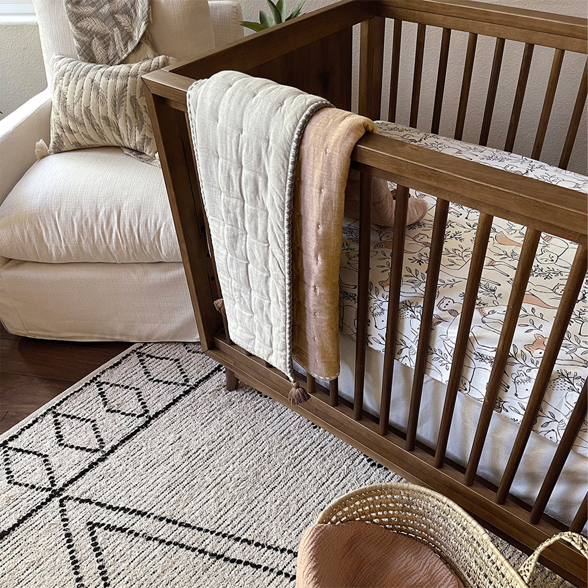 Soft Organic Cotton Fitted Crib Sheet for Baby Crib - Breathable & Hypoallergenic Nursery Bedding - Perfect for Newborns, Infants & Toddlers - Ideal for Daycare, Nursery or Home Use