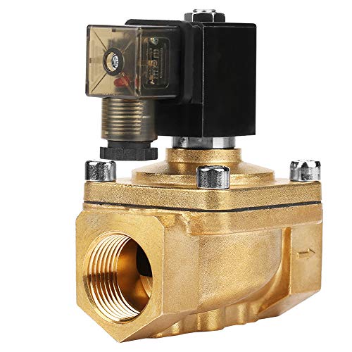 Brass Electric Solenoid Valve - Normally Closed Water & Air Control Valve (AC110V) for Irrigation Systems, HVAC, and Industrial Applications
