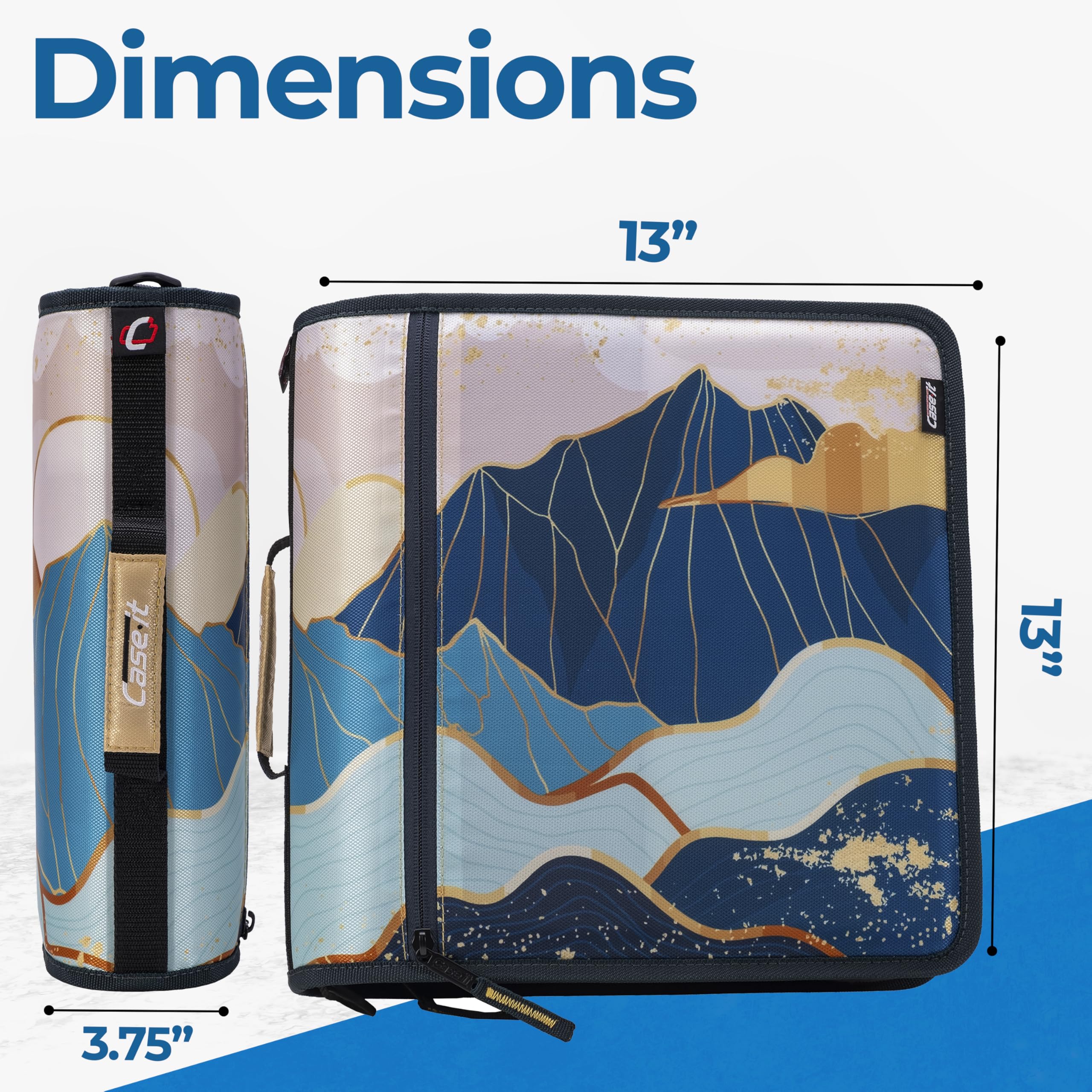 Case-it Mighty Zip Tab Zipper Binder - 3