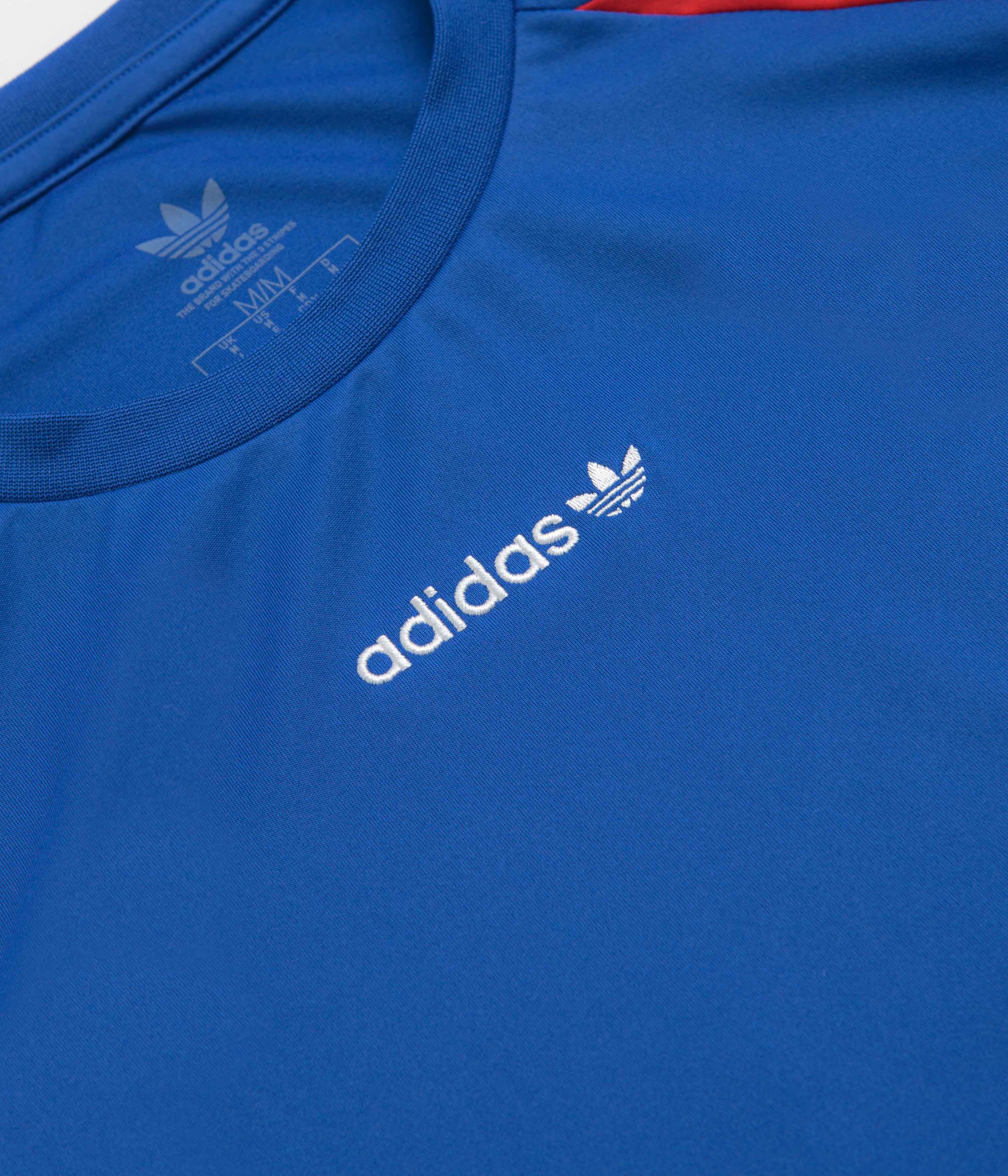 Adidas Teamgeist Soccer Jersey - Team Royal Blue / Better Scarlet - Perfect for Matches, Training & Fan Support