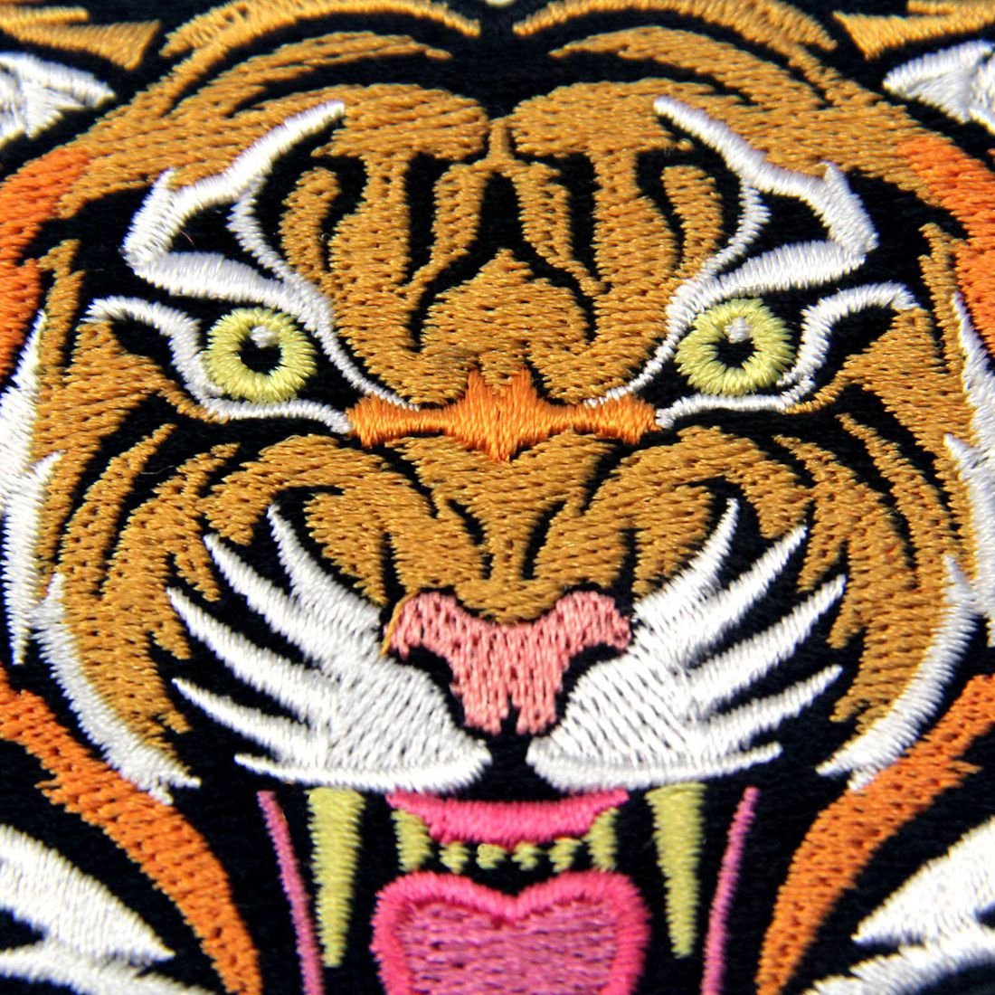 ZEGINs The Roaring Bengal Striped Tiger Embroidered Iron On/Sew On Patch for Jackets, Backpacks & DIY Crafts - Premium Embroidered Badge for Clothing Customization