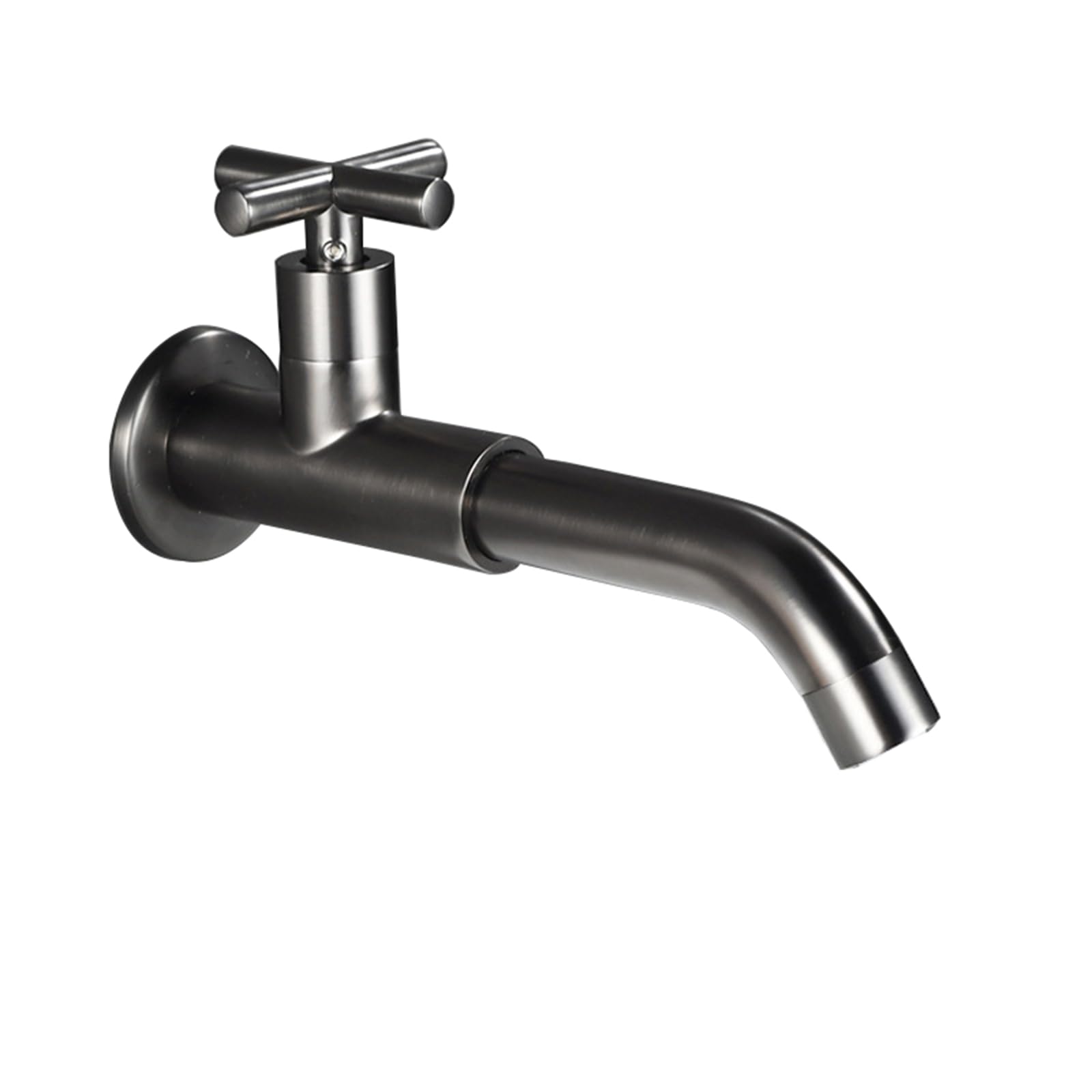 Wall Mounted Single Lever Bathroom Sink Faucet - Cold Water, Gun Grey, 23cm by XIAOXSIO - Perfect for Modern Bathroom & Powder Room Renovations