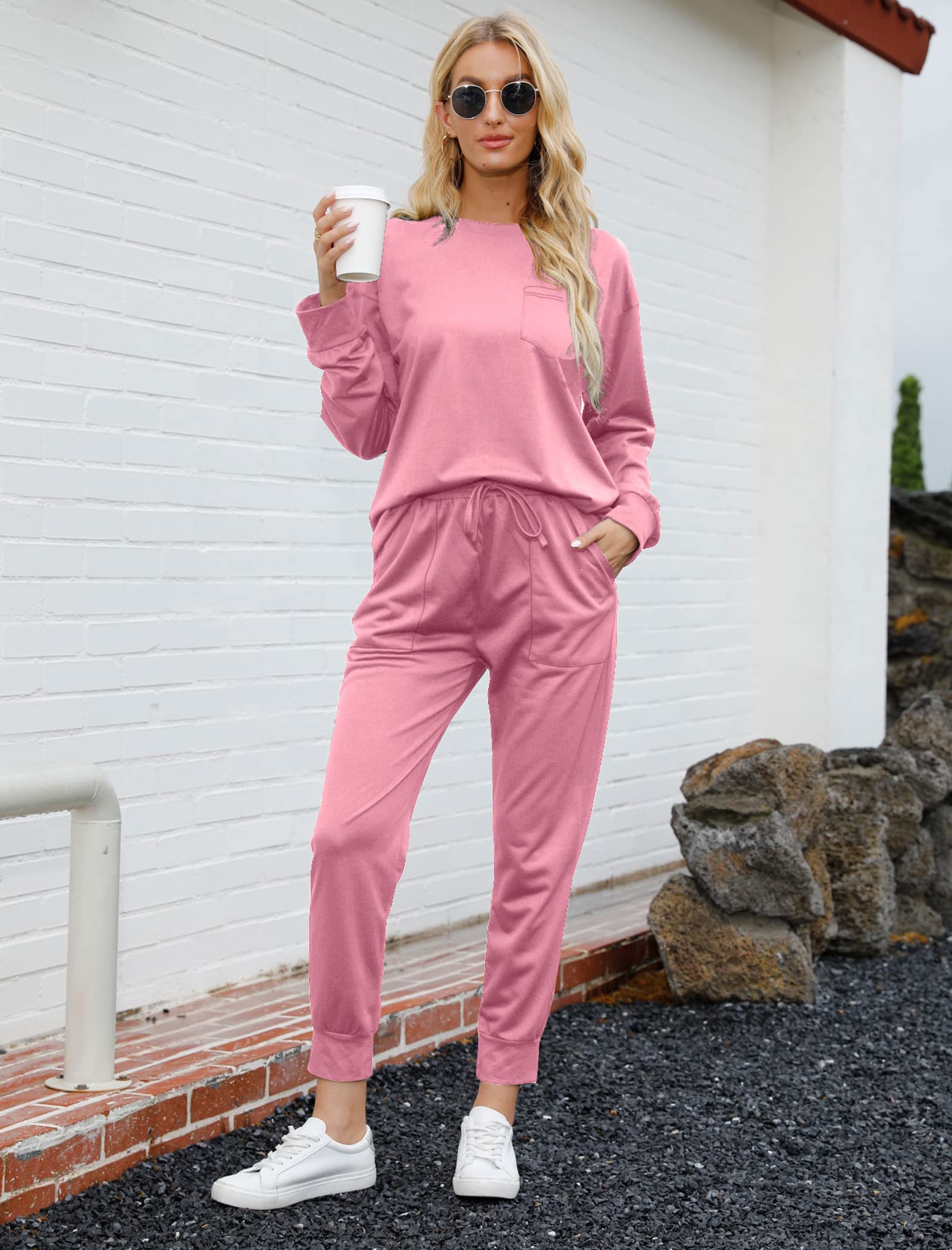 Bofell Women's 2-Piece Lounge Set - Trendy Sweatsuit & Pajama Outfit for Travel, Home & Relaxation | 2024 Fashion Comfort Wear
