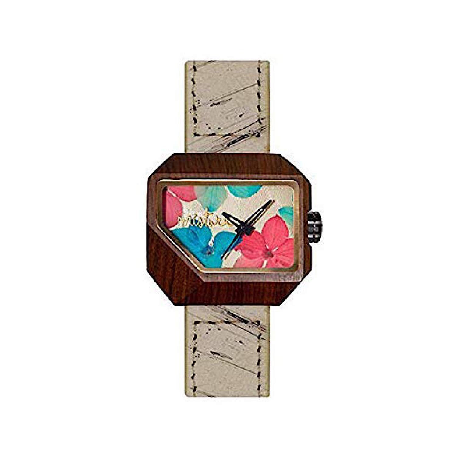 Juno Flower Wood Watch with Real Flowers - Handmade Floral Wooden Watch for Women - Perfect for Casual Wear, Outdoor Adventures & Unique Gifts