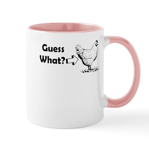 White/Pink Inside - GUESS WHAT CHICKEN BUTT Mug