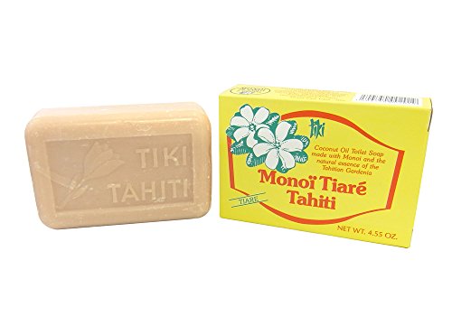 Tiare Soap Tahitian Monoi - Natural Moisturizing Soap for Dry Skin | Perfect for Spa, Bath & Gift Sets