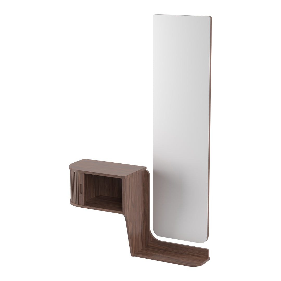 BPS127 Modern Hallway Wall Mirror with Shelf - Elegant Entryway Decor for Small Spaces, Perfect for Apartments, Living Rooms & Bedrooms