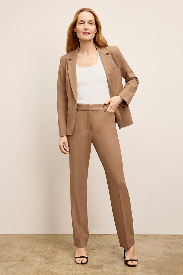 Smith Straight Trouser - Washable Wool Twill Pants for Men | Comfortable Office & Business Casual Wear | Perfect for Work, Travel & Formal Occasions