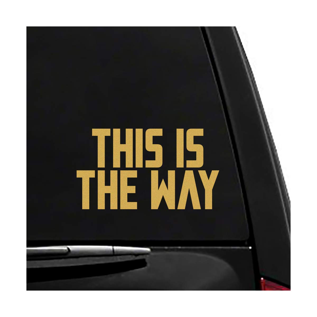 The Way - Mandalorian Vinyl Vehicle Decal Sticker - Durable Car, Laptop, Water Bottle Decal for Star Wars Fans