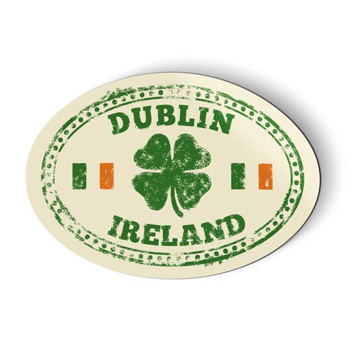Dublin Ireland Travel Souvenir - 3 Inch Flexible Fridge Magnet for Refrigerator, Locker, Office Decor | Perfect for Travel Enthusiasts & Irish Heritage Gifts