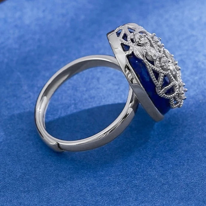Elegant Crystal Raindrop Ring for Women - Dainty Silver Jewelry Gift for Her - Perfect for Weddings, Parties & Everyday Wear