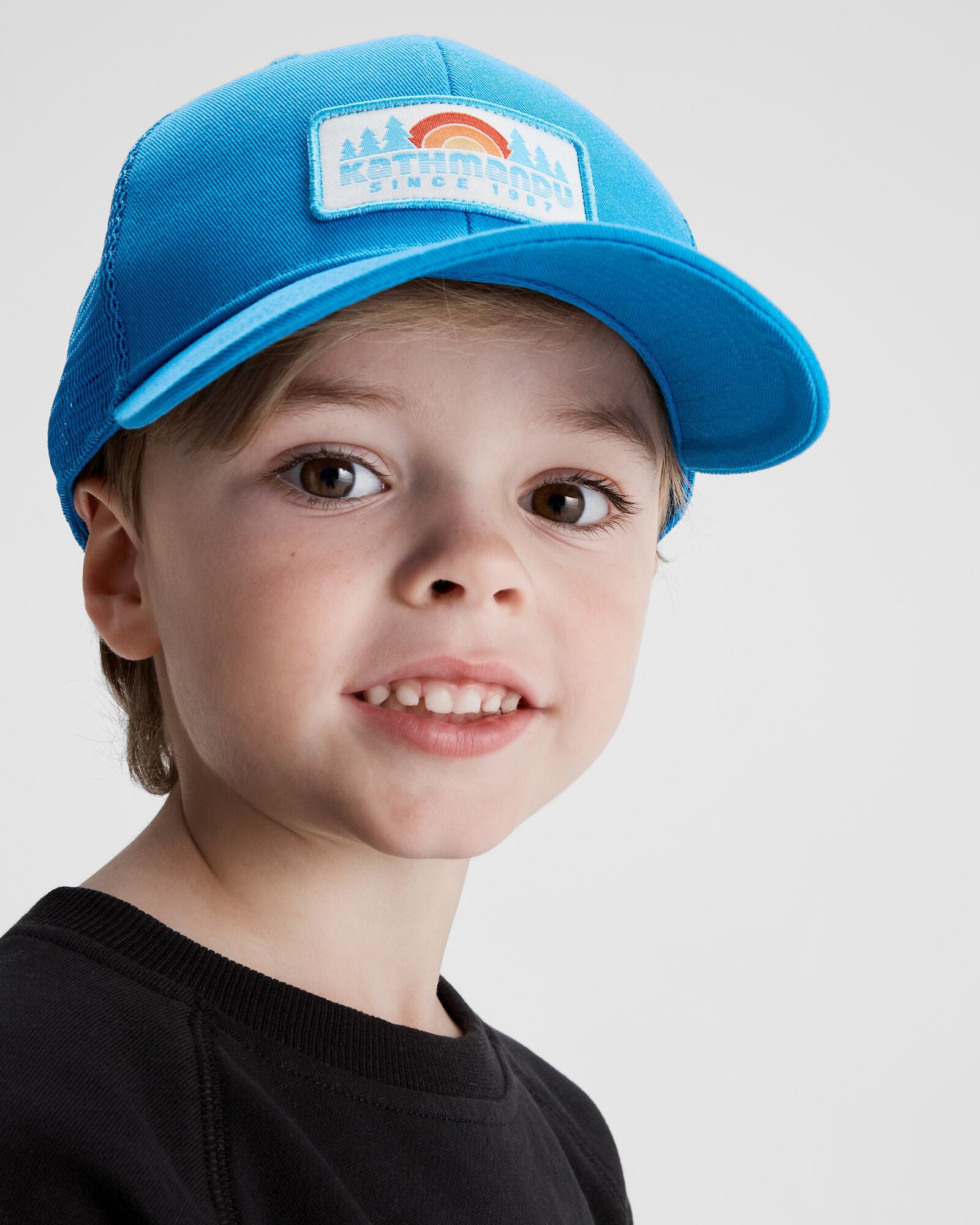 Kids' Trucker Unisex Low Profile Cap - Sea Blue | Adjustable Snapback Hat for Boys & Girls | Perfect for Outdoor Play, Sports & Everyday Wear